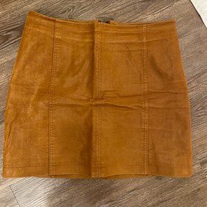 Free People Faux-Leather Mini Skirt